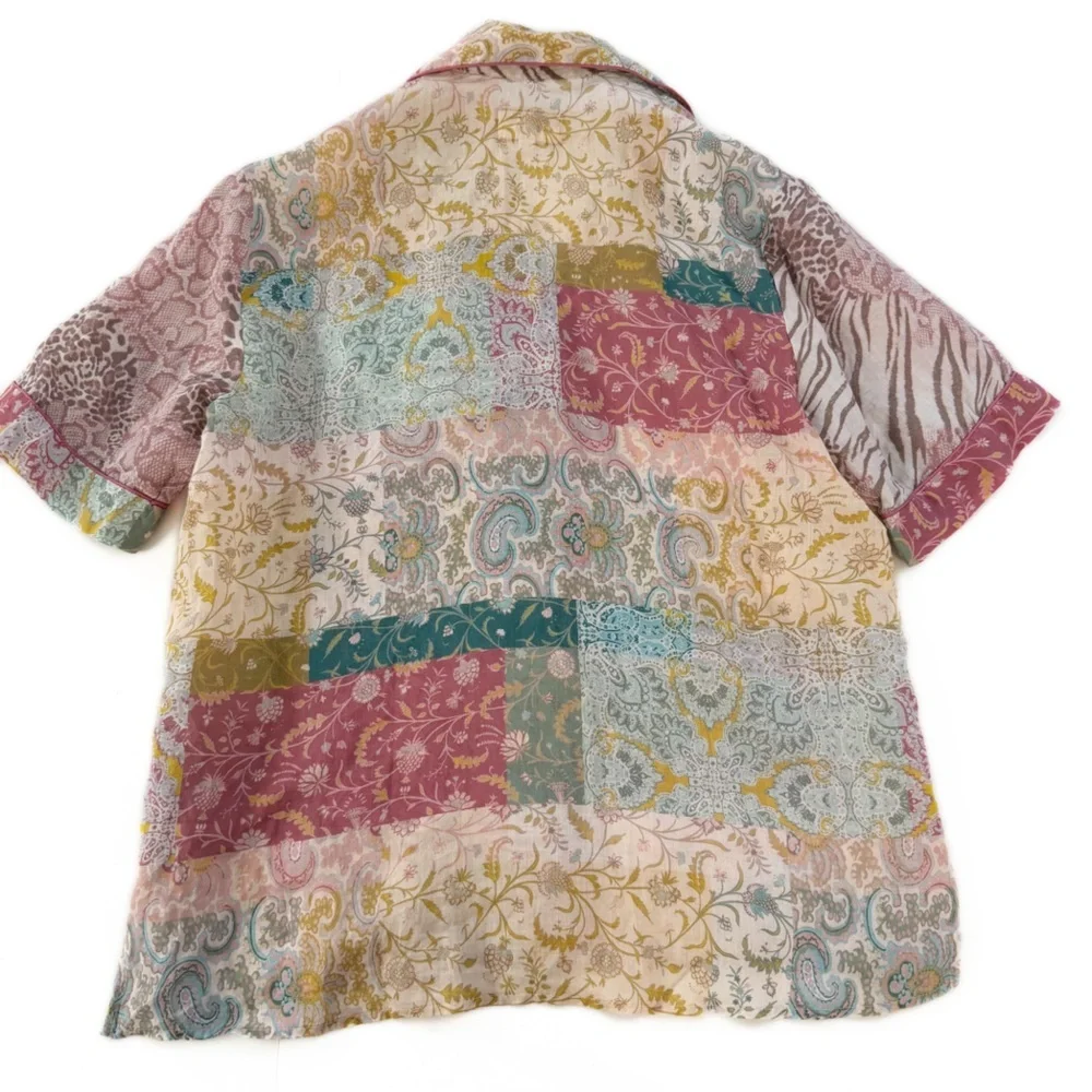 Johnny Was Shirt Womens Medium Marseilles Garden Resort Button Down Floral - Picture 6 of 6